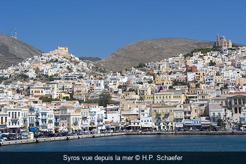 Syros vue depuis la mer H.P. Schaefer
