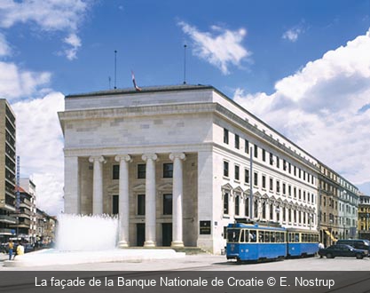 La façade de la Banque Nationale de Croatie E. Nostrup