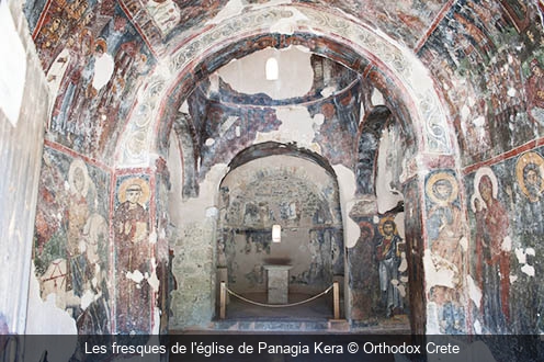 Les fresques de l'église de Panagia Kera Orthodox Crete