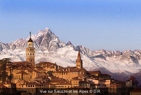 Vue sur Saluzzo et les Alpes D.R.
