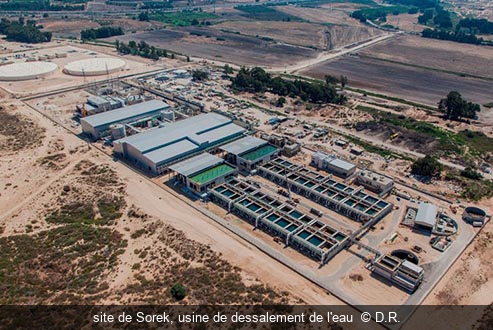 site de Sorek, usine de dessalement de l'eau  D.R.