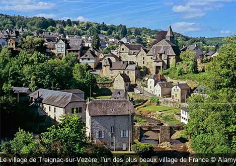 Le village de Treignac-sur-Vezère, l'un des plus beaux village de France Alamy