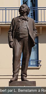 Statue de G. Flaubert par L. Bernstamm à Rouen  CC-BY-SA