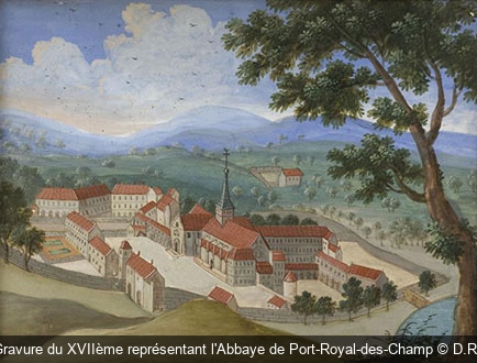 Gravure du XVIIème représentant l'Abbaye de Port-Royal-des-Champ D.R. 