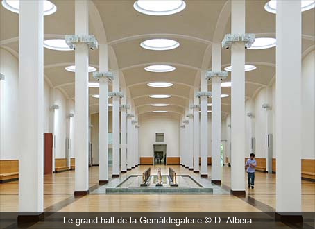 Le grand hall de la Gemäldegalerie D. Albera