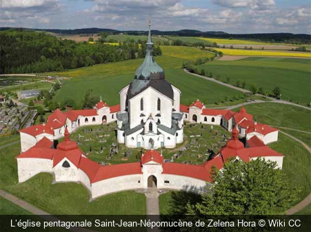 L’église pentagonale Saint-Jean-Népomucène de Zelena Hora Wiki CC