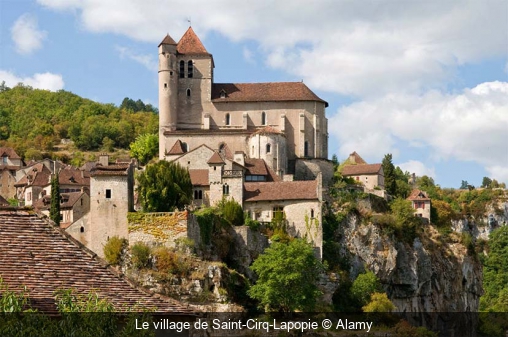 Le village de Saint-Cirq-Lapopie Alamy