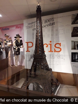 Tour Eiffel en chocolat au musée du Chocolat  Eunostos