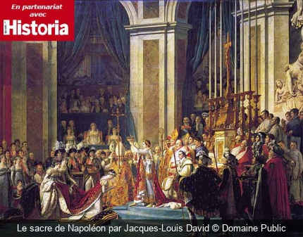 Le sacre de Napoléon par Jacques-Louis David Domaine Public