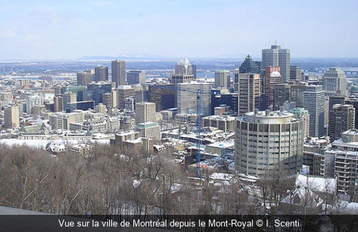 Vue sur la ville de Montréal depuis le Mont-Royal  I. Scenti