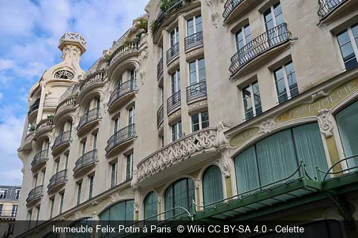 Immeuble Felix Potin à Paris  Wiki CC BY-SA 4.0 - Celette