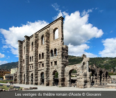 Les vestiges du théâtre romain d'Aoste Giovanni