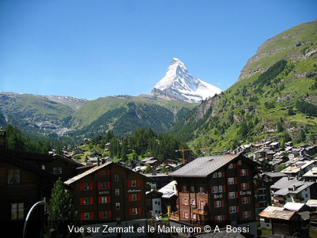 Vue sur Zermatt et le Matterhorn A. Bossi