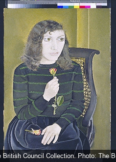 Girl with roses (1947-1948), Lucian Freud Courtesy of the British Council Collection. Photo: The British Council. The Lucian Freud Archive/Bridgeman Images