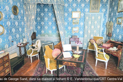 Le bureau de George Sand, dans sa maison à Nohant E. Vandenbroucque/CRT Centre-Val de Loire