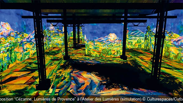 Exposition “Cézanne, lumières de Provence” à l'Atelier des Lumières (simulation) Culturespaces/Cutback