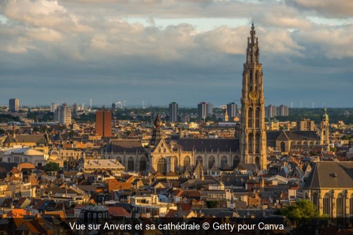 Vue sur Anvers et sa cathédrale Getty pour Canva