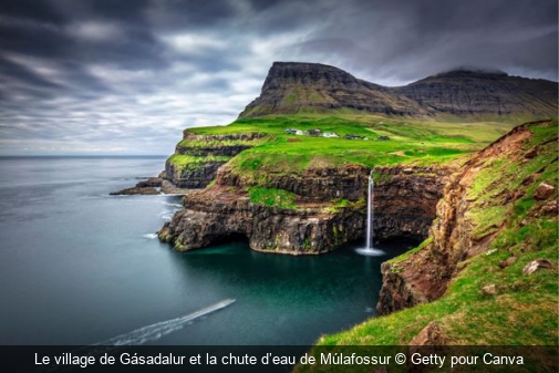 Le village de Gásadalur et la chute d’eau de Múlafossur Getty pour Canva