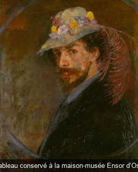Autoportrait, James Ensor, tableau conservé à la maison-musée Ensor d’Ostende Toerisme Oostende