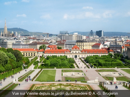 Vue sur Vienne depuis le jardin du Belvedère A.-G. Brugeron