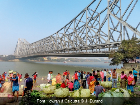 Pont Howrah à Calcutta J. Durand