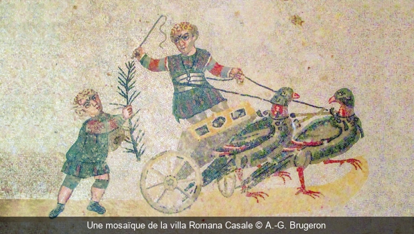 Une mosaïque de la villa Romana Casale A.-G. Brugeron