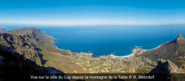 Vue sur la ville du Cap depuis la montagne de la Table B. Metzdorf