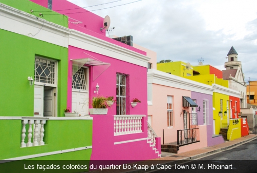 Les façades colorées du quartier Bo-Kaap à Cape Town M. Rheinart