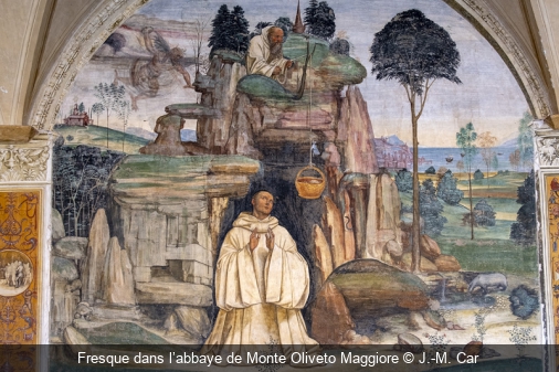 Fresque dans l’abbaye de Monte Oliveto Maggiore J.-M. Car