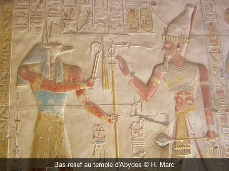 Bas-relief au temple d'Abydos H. Marc