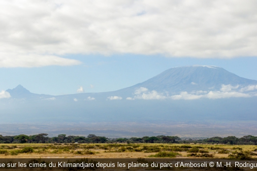 Vue sur les cimes du Kilimandjaro depuis les plaines du parc d’Amboseli M.-H. Rodriguez