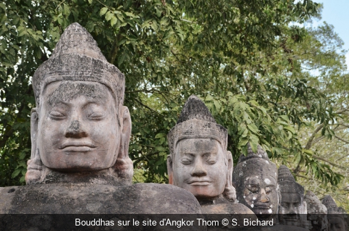 Bouddhas sur le site d'Angkor Thom S. Bichard
