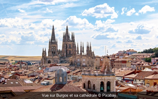 Vue sur Burgos et sa cathédrale Pixabay