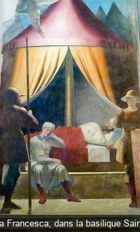 Détail de la fresque de Piero della Francesca, dans la basilique Saint-François à Arezzo C. Chenu