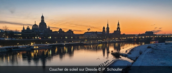 Coucher de soleil sur Dresde P. Schouller