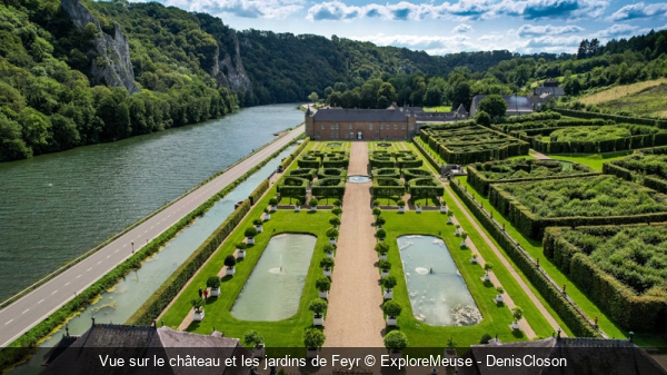 Vue sur le château et les jardins de Feyr ExploreMeuse - DenisCloson