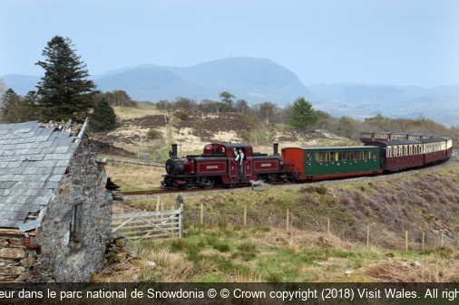 Train à vapeur dans le parc national de Snowdonia © Crown copyright (2018) Visit Wales. All rights reserved