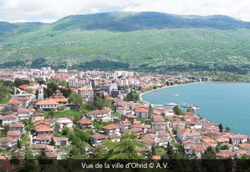 Vue de la ville d''Ohrid A.V.