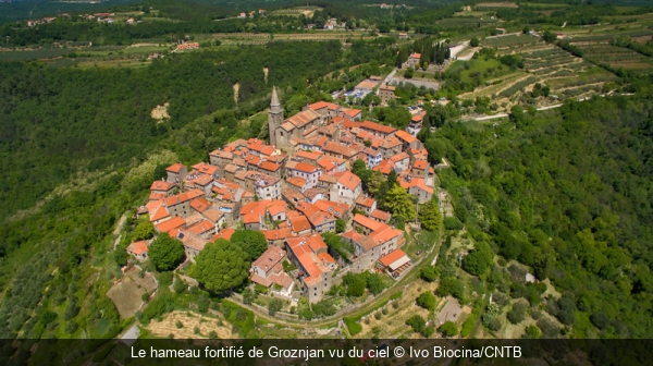Le hameau fortifié de Groznjan vu du ciel Ivo Biocina/CNTB