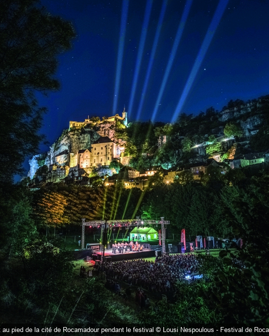 Concert au pied de la cité de Rocamadour pendant le festival © Lousi Nespoulous - Festival de Rocamadour