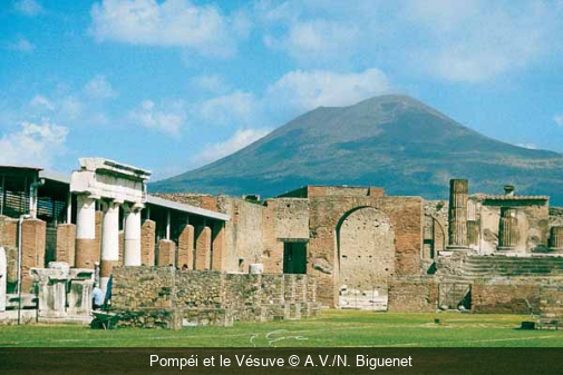 Pompéi et le Vésuve A.V./N. Biguenet