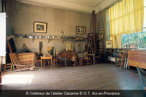 À l’intérieur de l’atelier Cézanne O.T. Aix-en-Provence