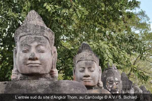 L’entrée sud du site d’Angkor Thom, au Cambodge A.V./ S. Bichard