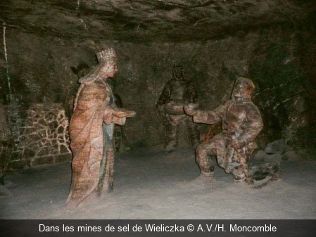 Dans les mines de sel de Wieliczka A.V./H. Moncomble