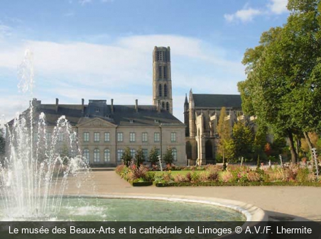 Le musée des Beaux-Arts et la cathédrale de Limoges A.V./F. Lhermite