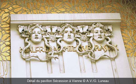 Détail du pavillon Sécession à Vienne A.V./G. Luneau