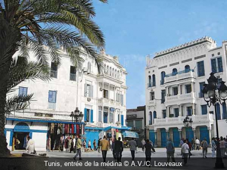 Tunis, entrée de la médina A.V./C. Louveaux
