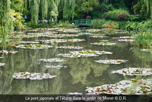 Le pont japonais et l’étang dans le jardin de Monet D.R.