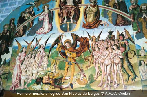 Peinture murale, à l’église San Nicolas de Burgos A.V./C. Coulon