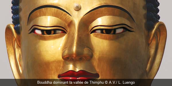 Bouddha dominant la vallée de Thimphu A.V./ L. Luengo
